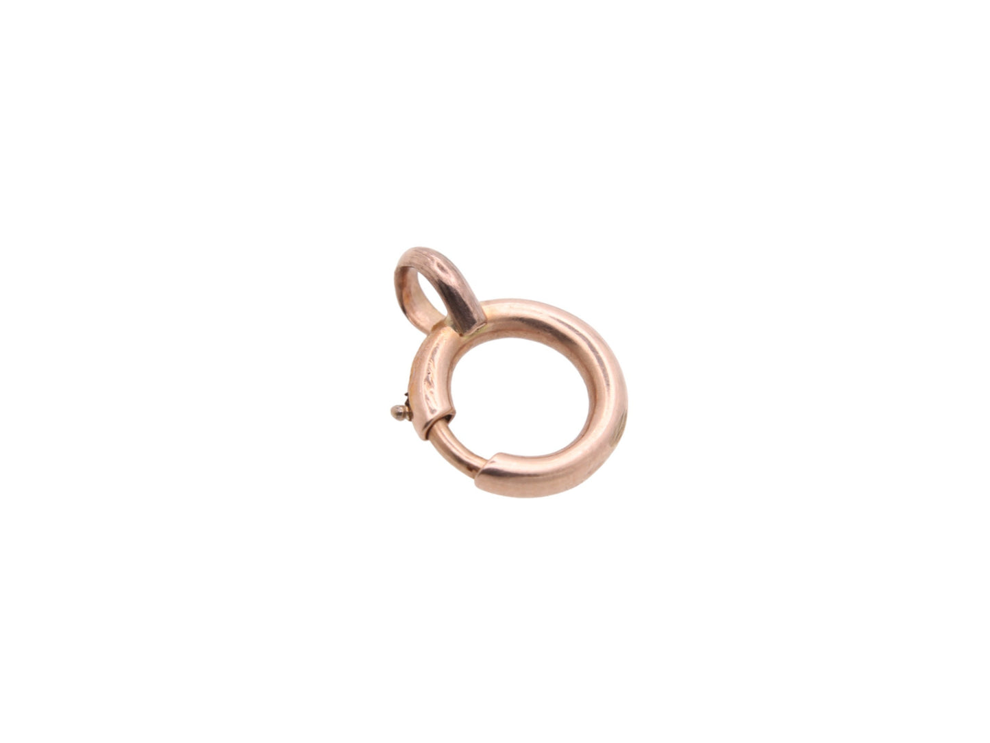 Antique-9ct-Rose-Gold-Bolt-Clasp,-Spring-Jump-Ring