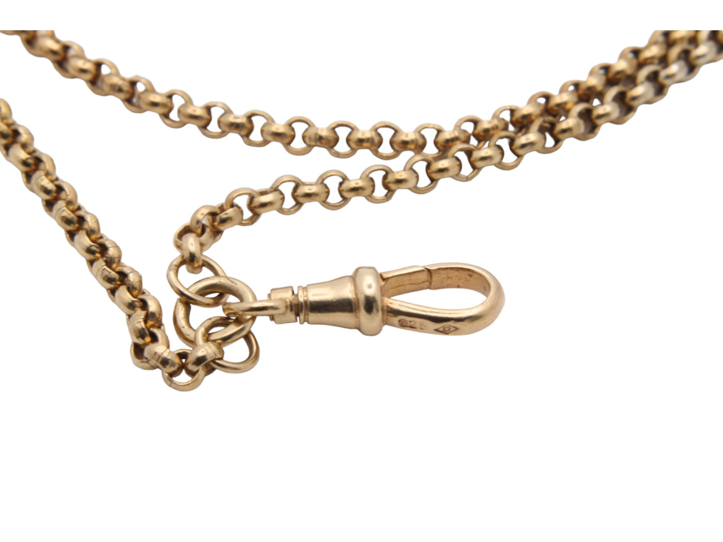 Vintage-Sterling-Silver-Gilt-Long-Guard-Necklace-60"