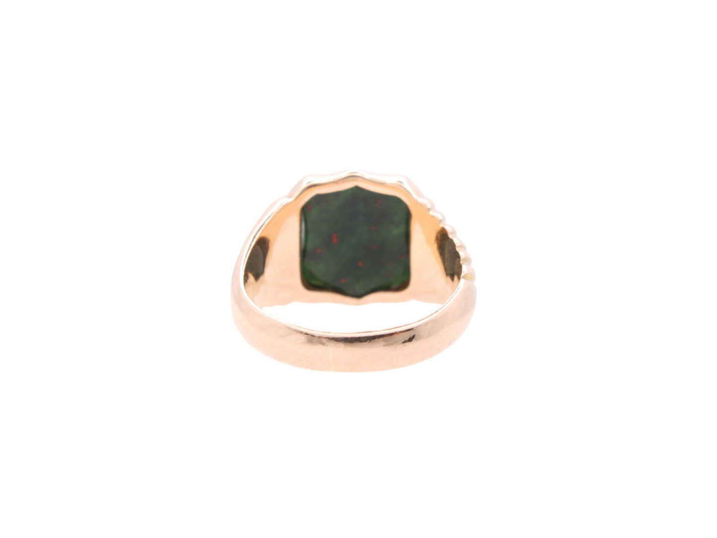 Antique 15ct Gold Shield Shaped Bloodstone Signet Ring