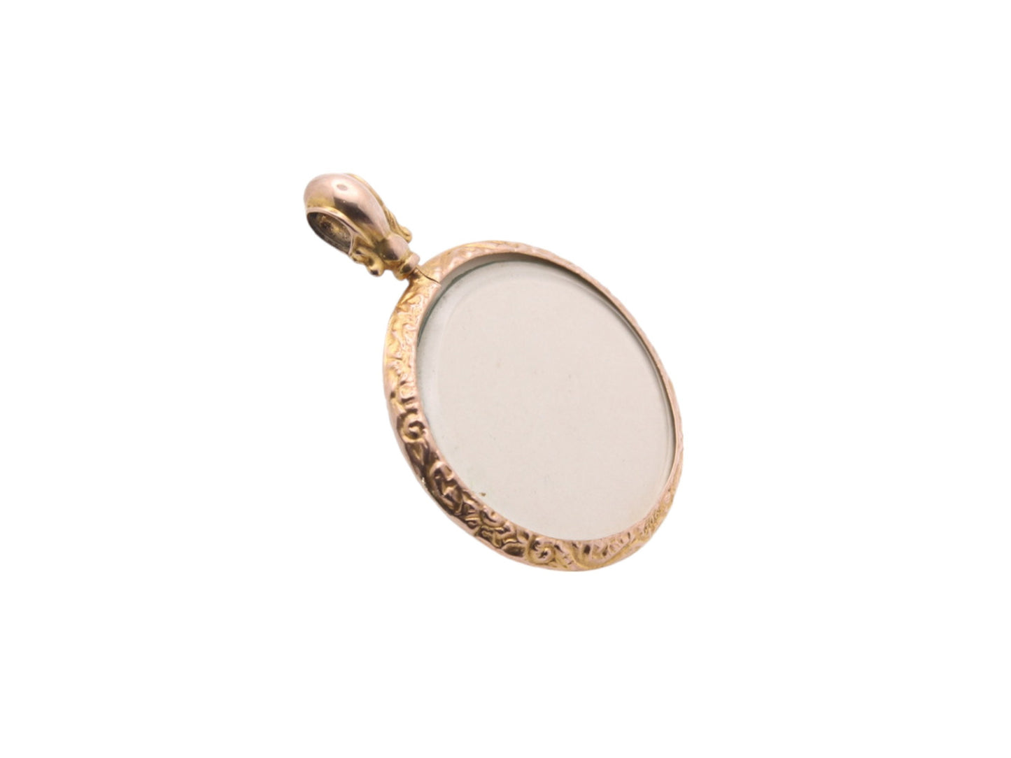 Antique-Edwardian-9ct-Gold-Open-Face-Glass-Locket-Pendant