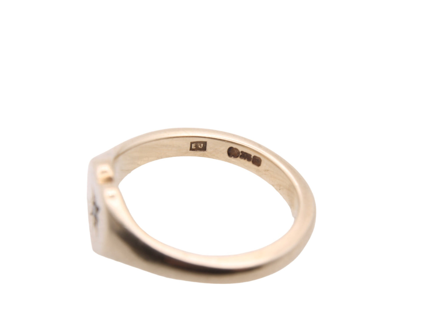 Vintage 9ct Gold Diamond Heart Ring