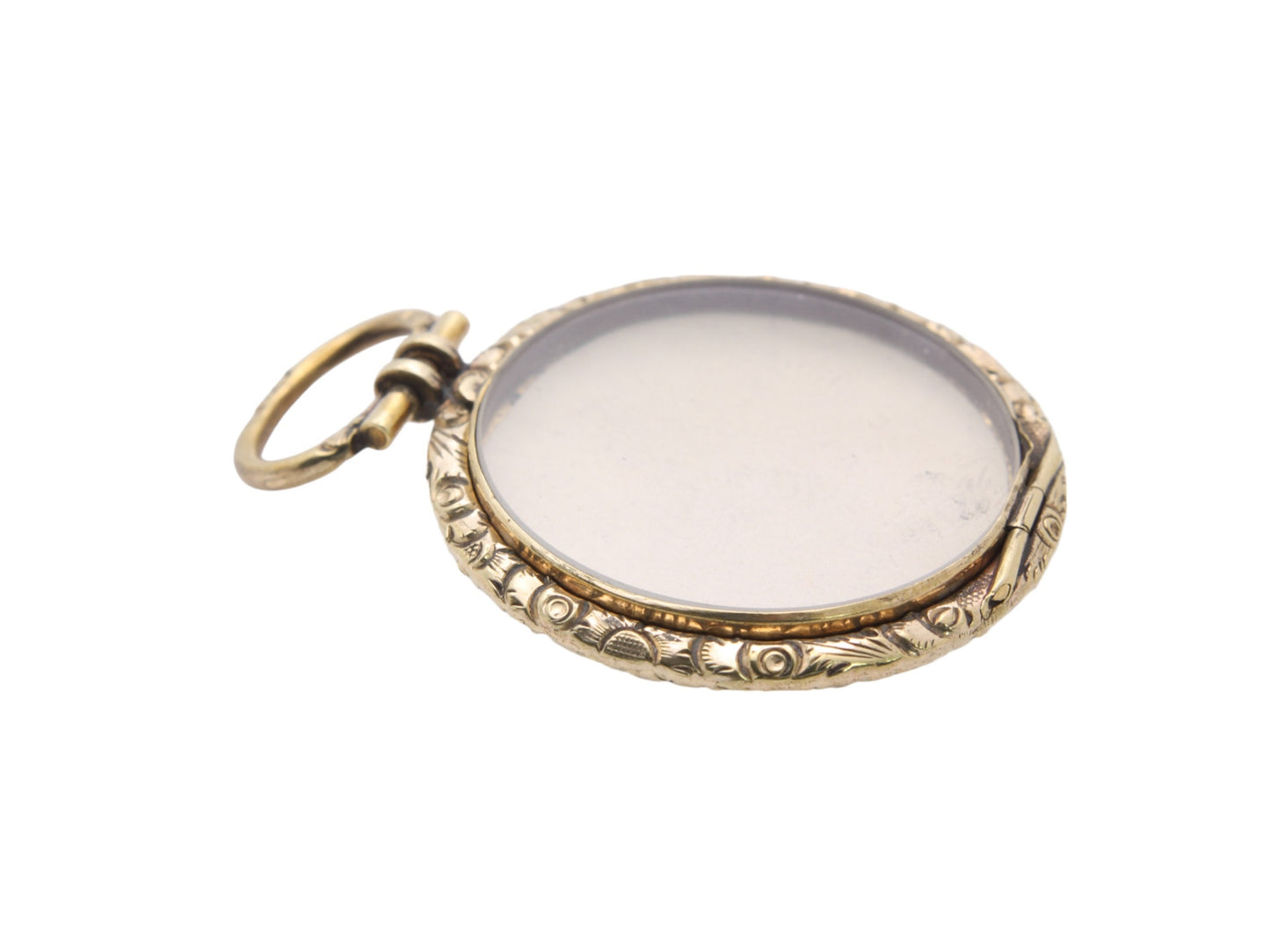 Antique-9ct-Rolled-Gold-Open-Face-Locket-Pendant