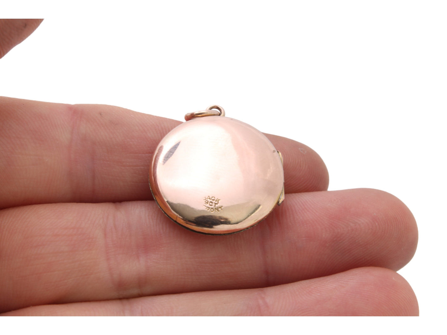 Antique 9ct Gold Forget Me Not Engraved Locket