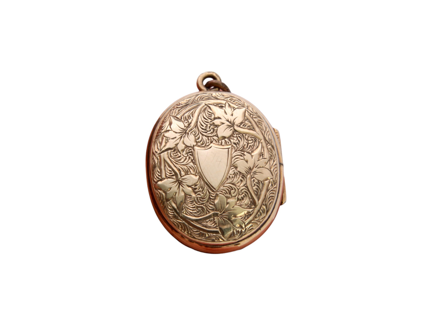 Antique 9ct Gold Black Enamel "In Memory Of" Locket c.1860