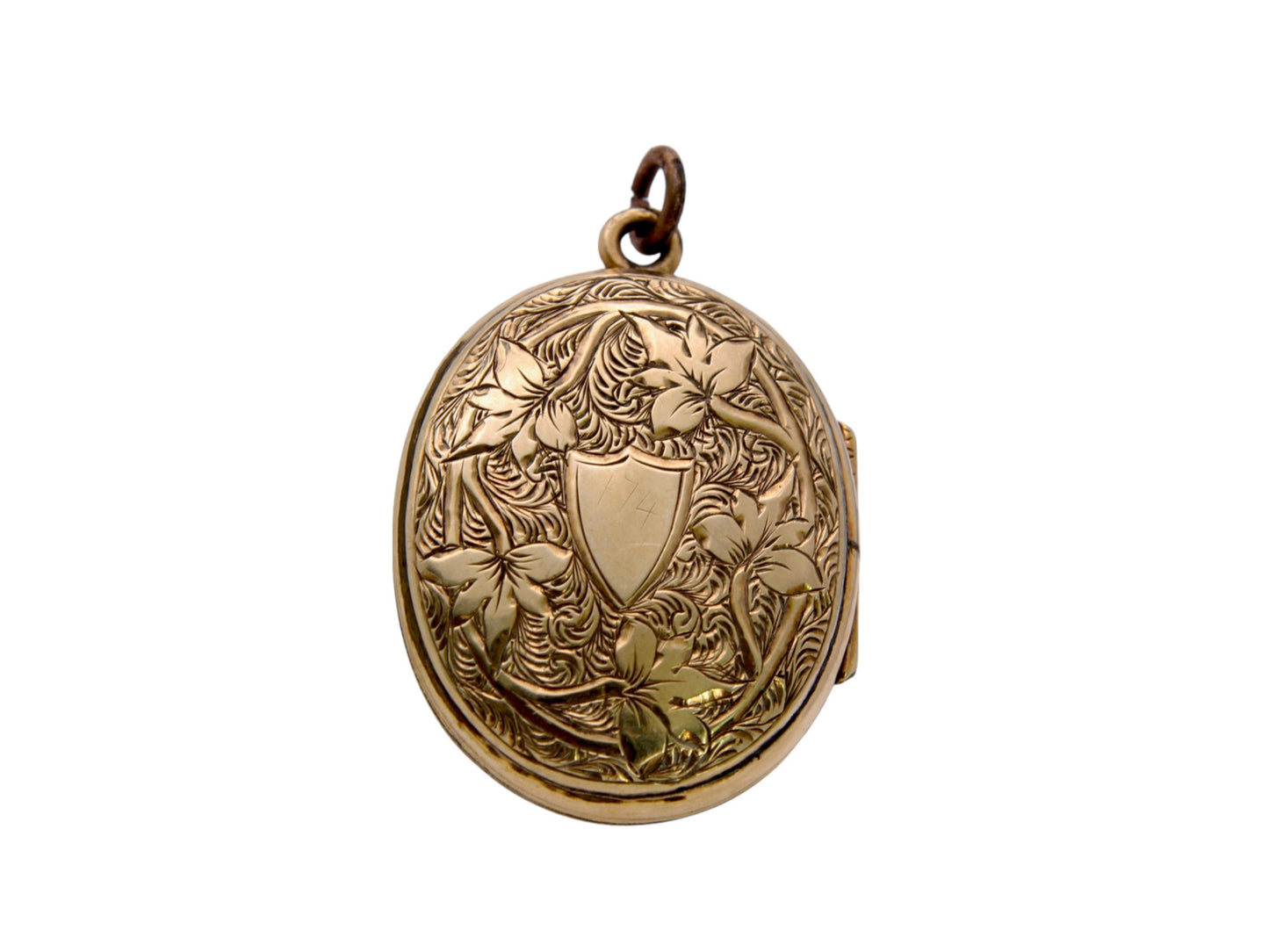 Antique 9ct Gold Black Enamel "In Memory Of" Locket c.1860