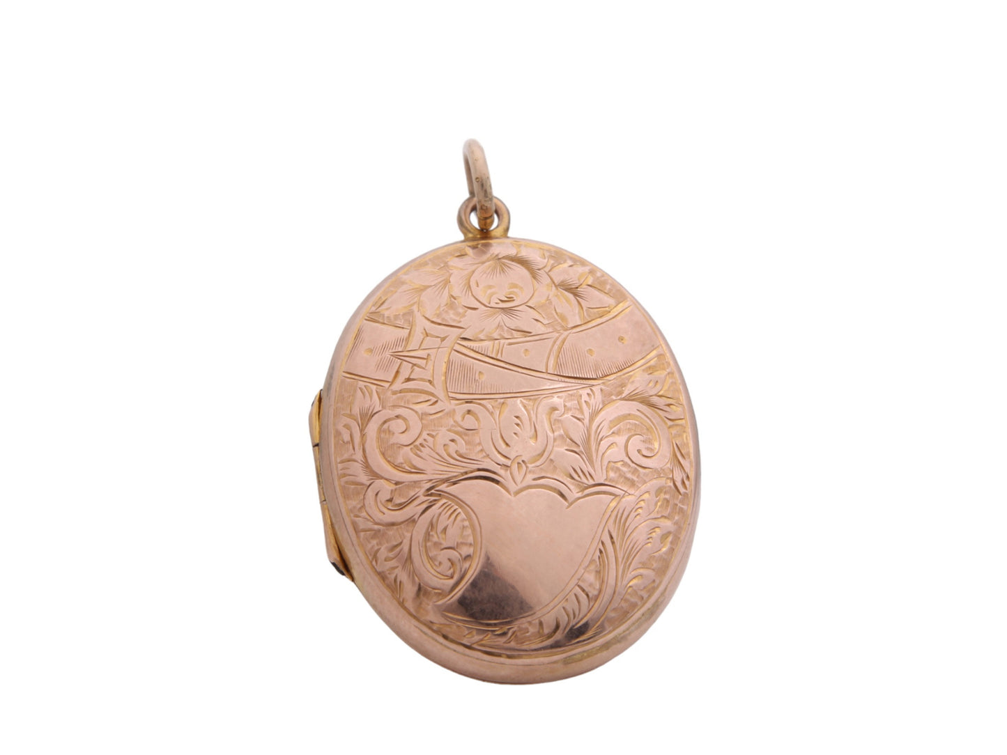 Antique 9ct Gold Belt Buckle And Tulip Locket