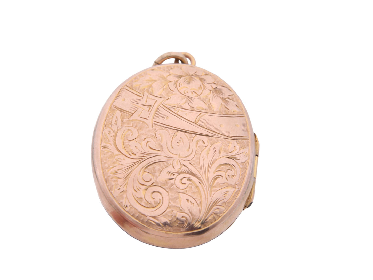 Antique 9ct Gold Belt Buckle And Tulip Locket
