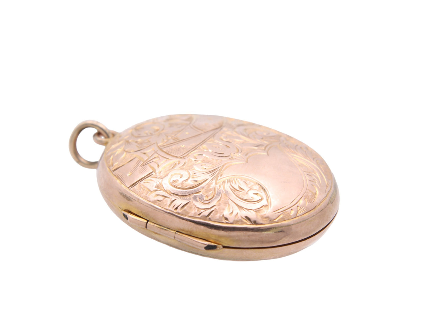 Antique-9ct-Gold-Belt-Buckle-And-Tulip-Locket