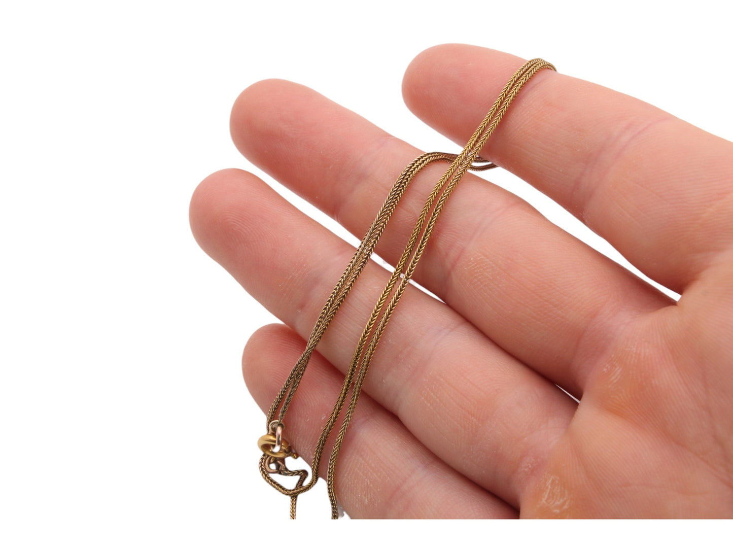 Antique 9ct Gold Foxtail Link Necklace