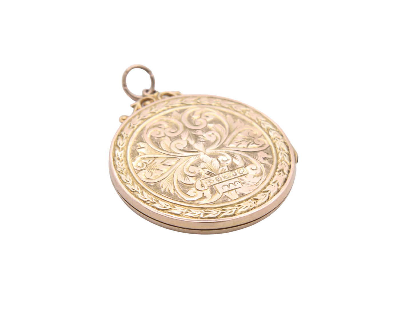 Antique 9ct Gold Engraved Locket