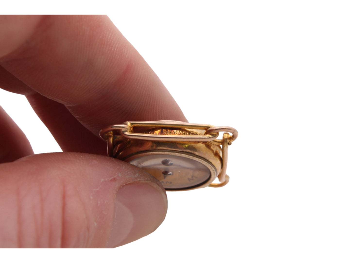 Antique 9ct Gold Compass Pendant Fob