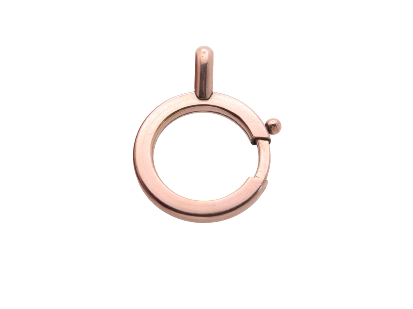 Antique 9ct Rolled Rose Gold Bolt Spring Clasp Ring