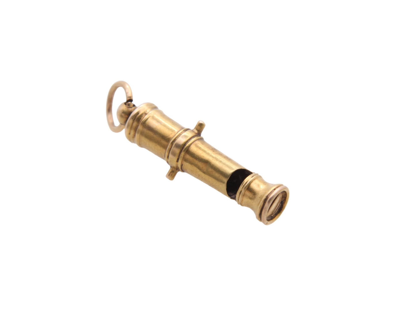 Antique Victorian 15ct Gold Canon Whistle