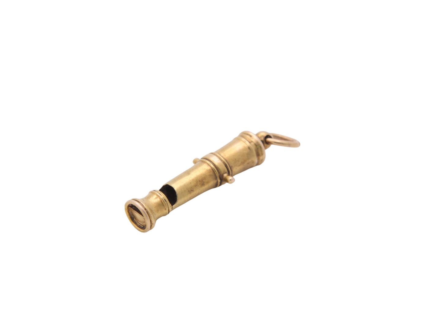 Antique Victorian 15ct Gold Canon Whistle