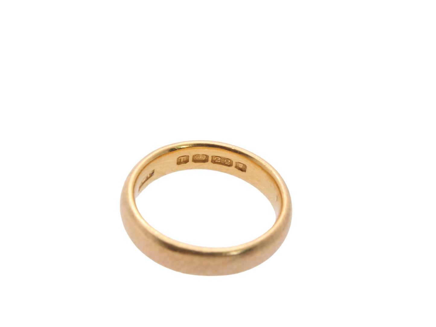 Vintage 22ct Gold Wedding Band Ring, 8.6g, 1954