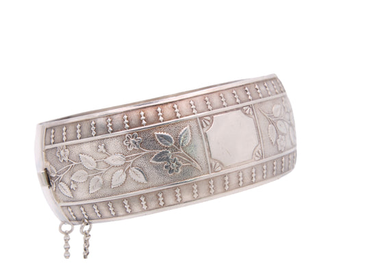 Antique Sterling Silver Decorative Bangle