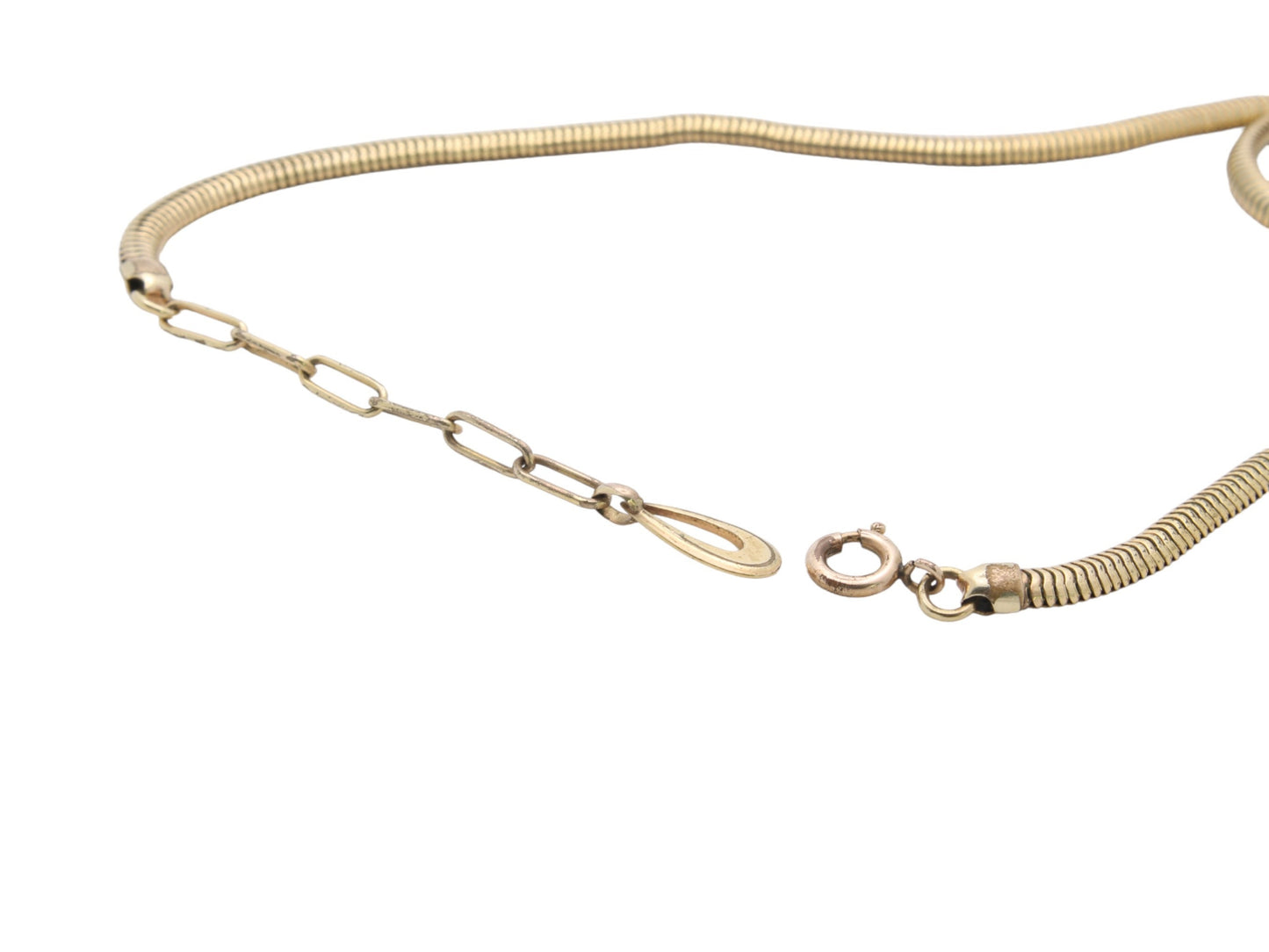 Vintage 9ct Rolled Gold Snake Necklace