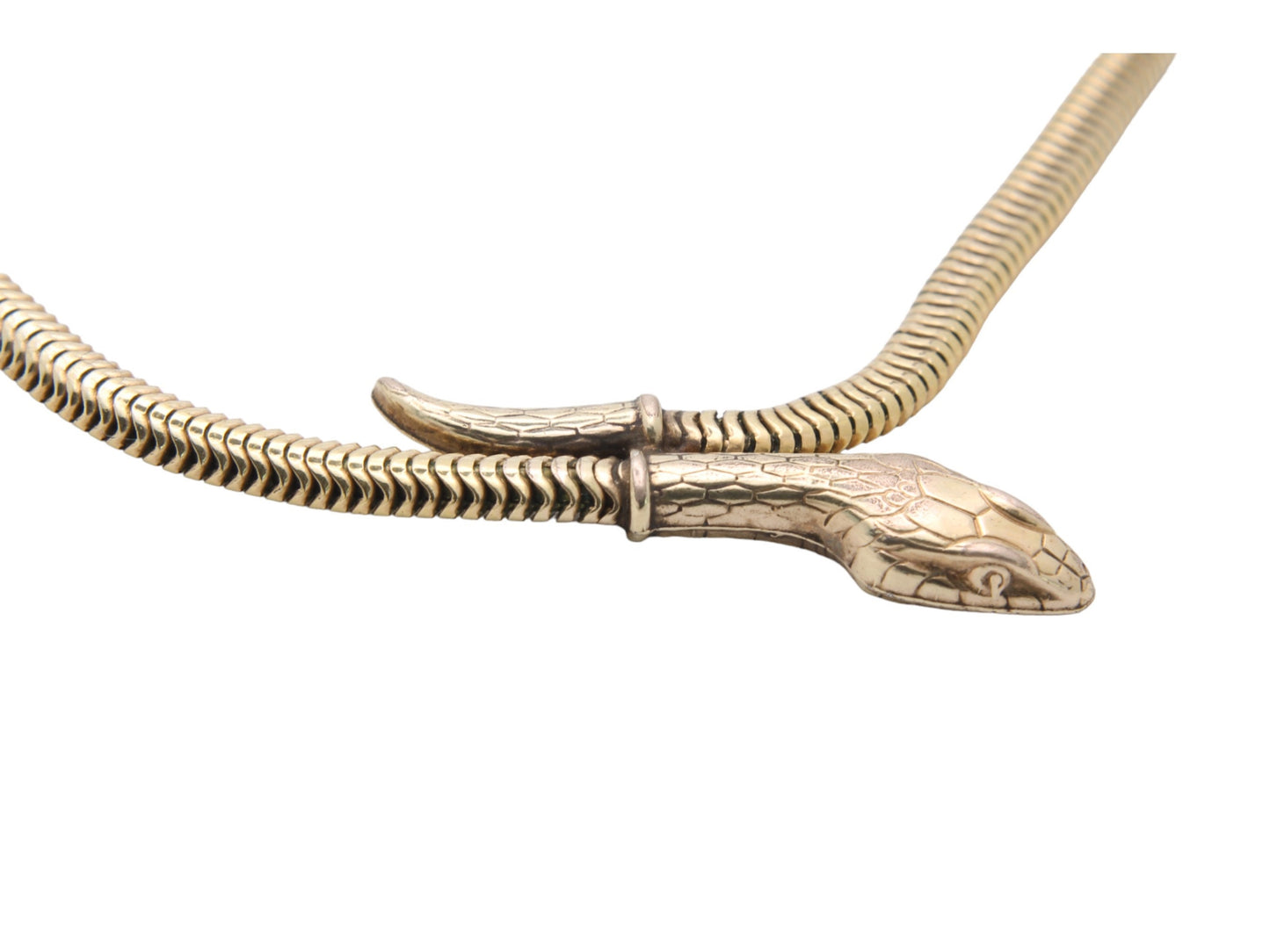 Vintage 9ct Rolled Gold Snake Necklace