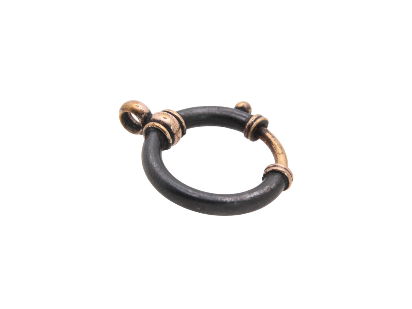 Antique Gunmetal & Rose Rolled Gold Bolt Spring Clasp