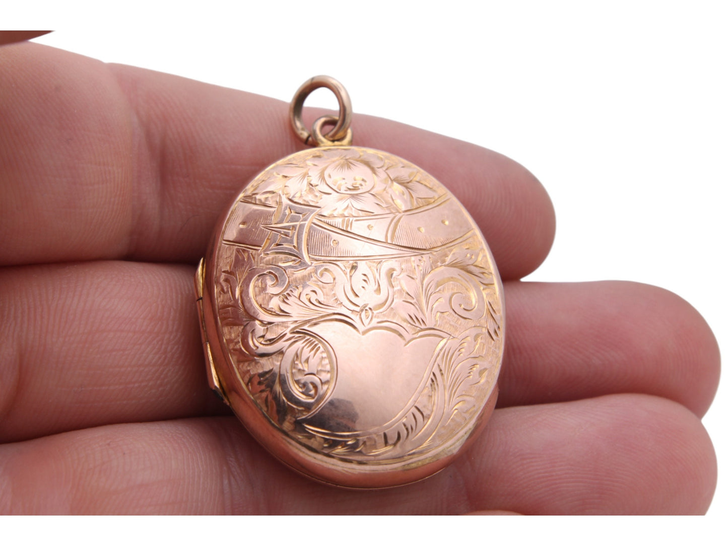 Antique 9ct Gold Belt Buckle And Tulip Locket