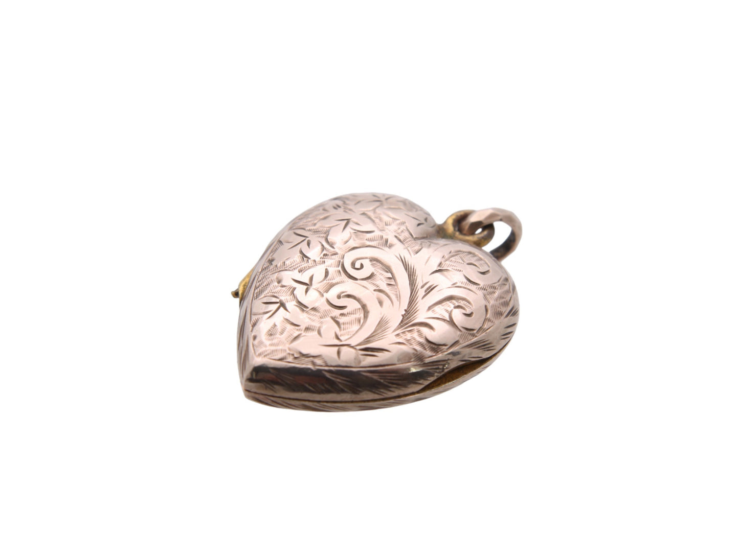 Antique 9ct Gold Decorative Heart Locket