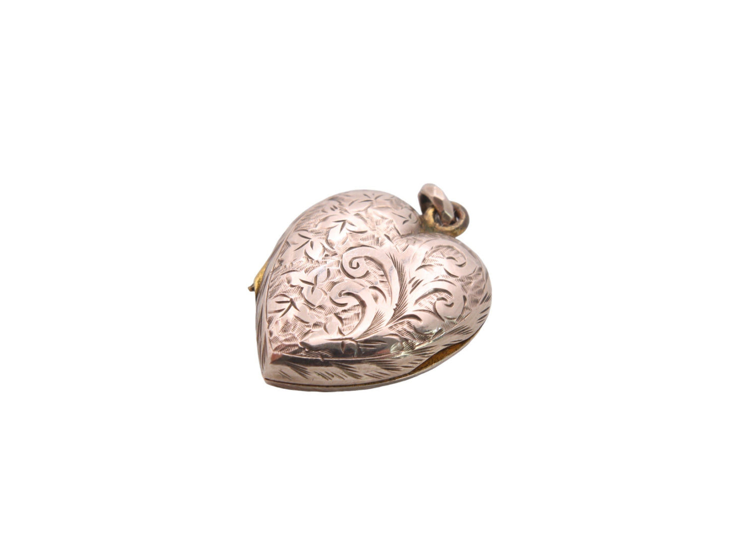 Antique 9ct Gold Decorative Heart Locket