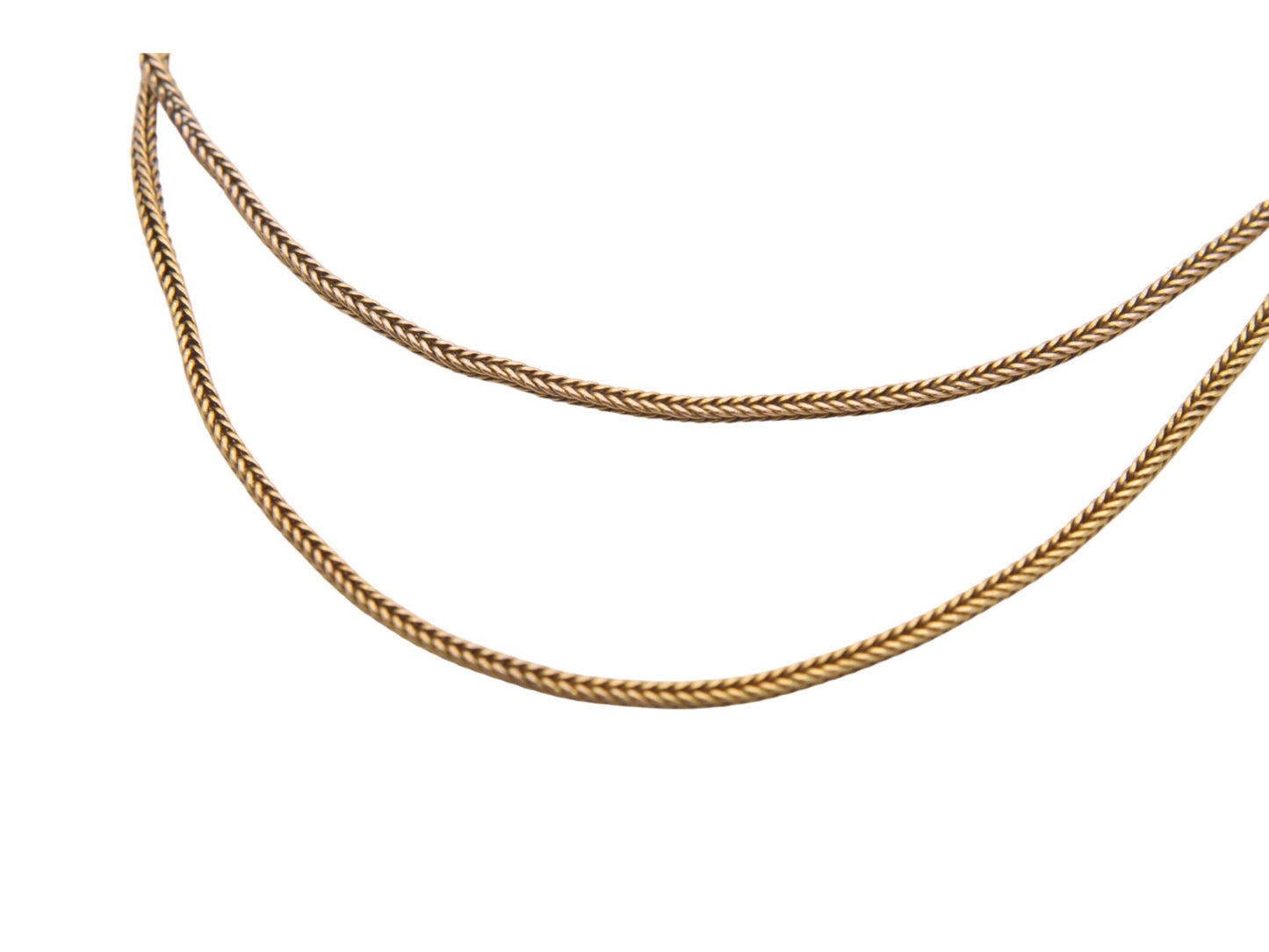 Antique 9ct Gold Foxtail Link Necklace