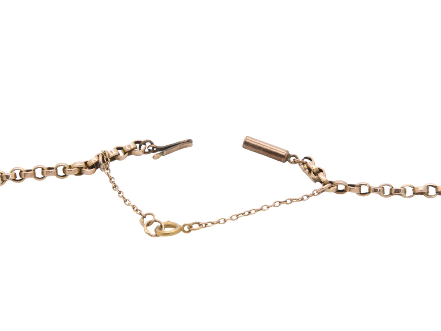 Antique 9ct Gold Belcher Link Necklace, 26"