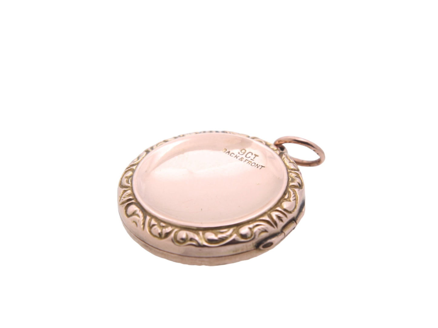 Antique 9ct Gold Back & Front Diamond Locket