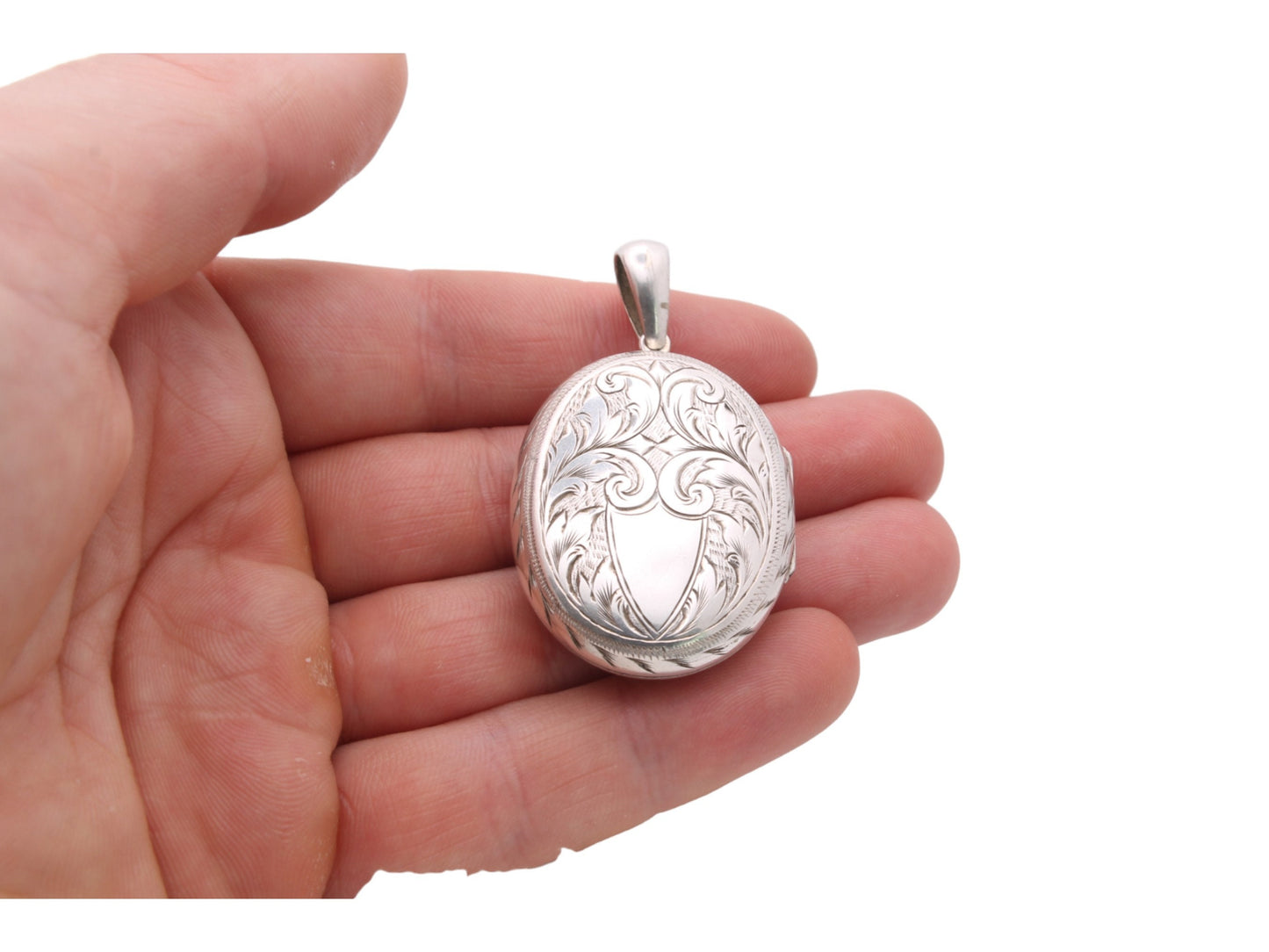 Antique Victorian Silver Amity Eternity Infinity Locket