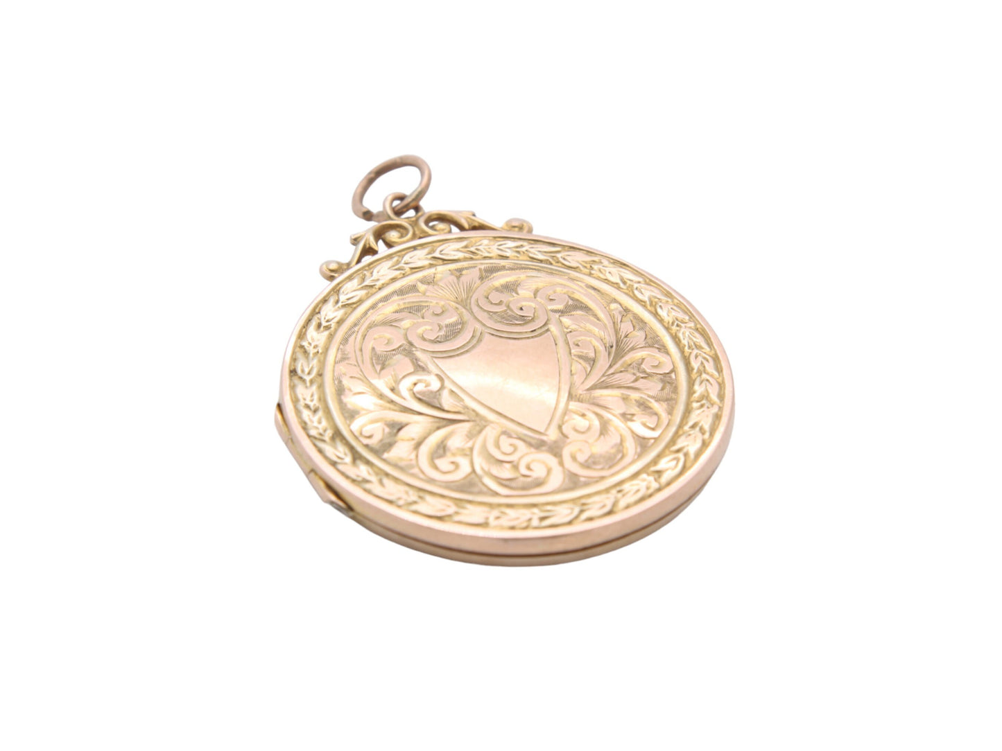 Antique 9ct Gold Engraved Locket