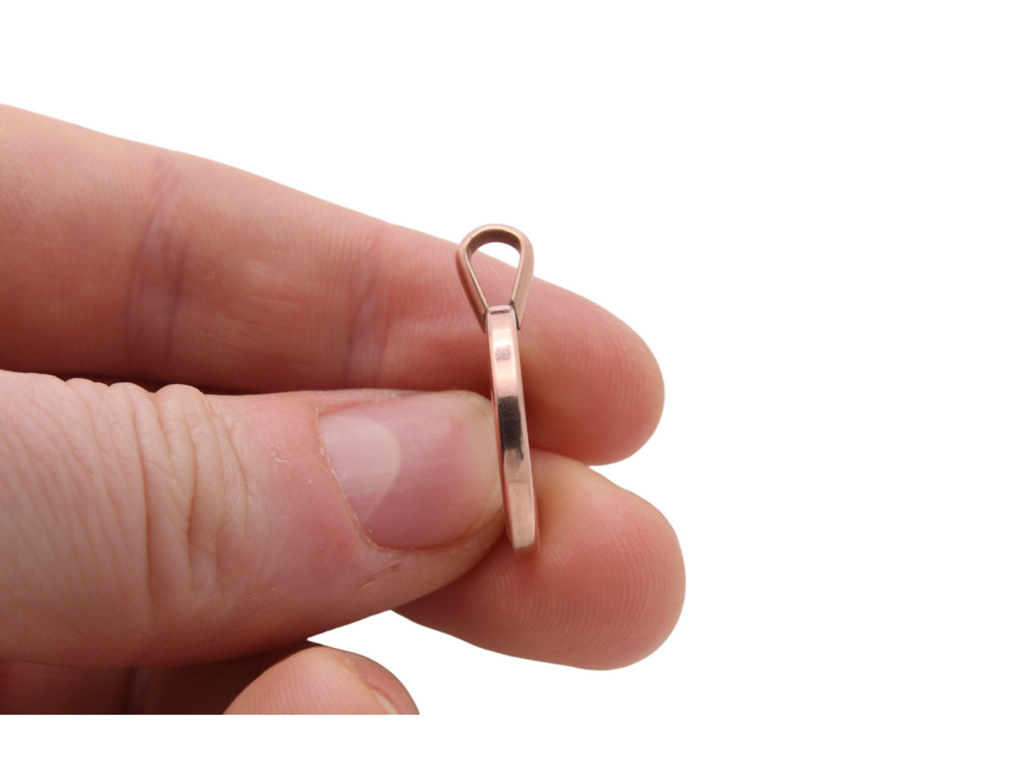 Antique 9ct Rolled Rose Gold Bolt Spring Clasp Ring
