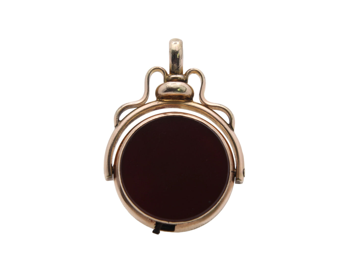 Antique 9ct Rolled Gold Movable Roulette Spinner Pendant