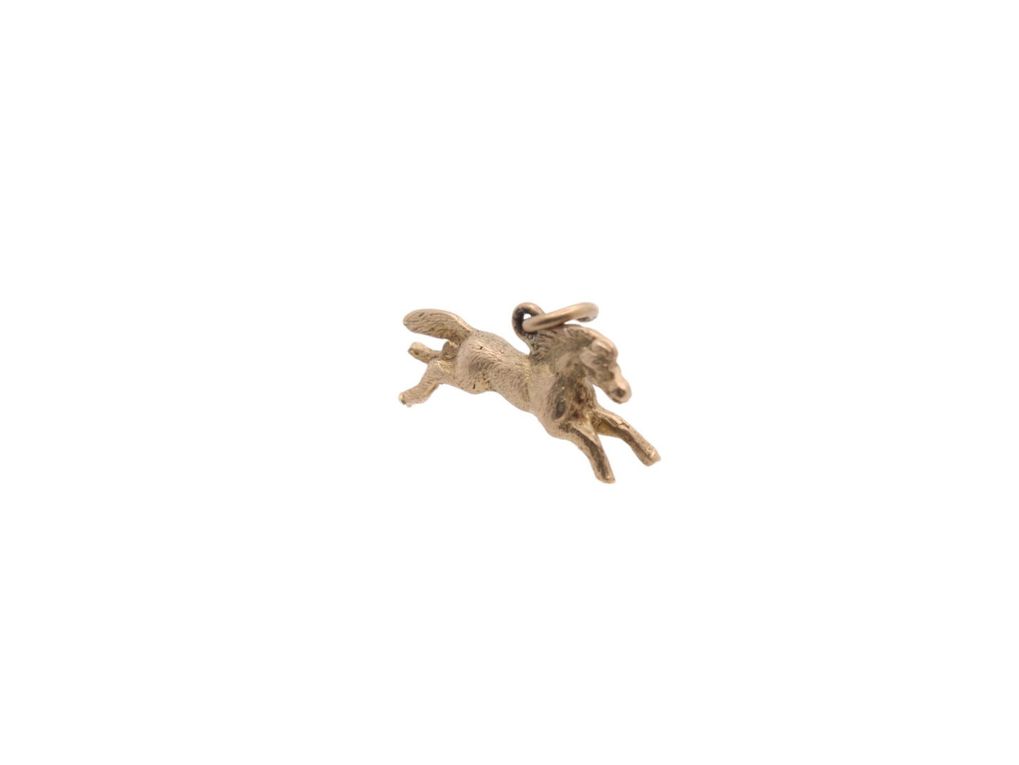 Antique 9ct Gold Horse Charm Pendant