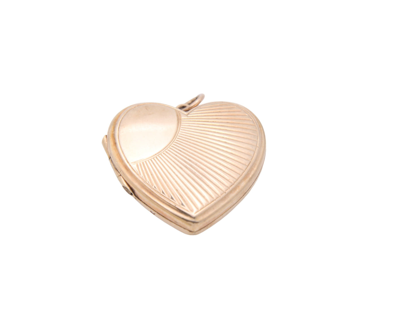 Art Deco 9ct Gold Back & Front Sunburst Locket