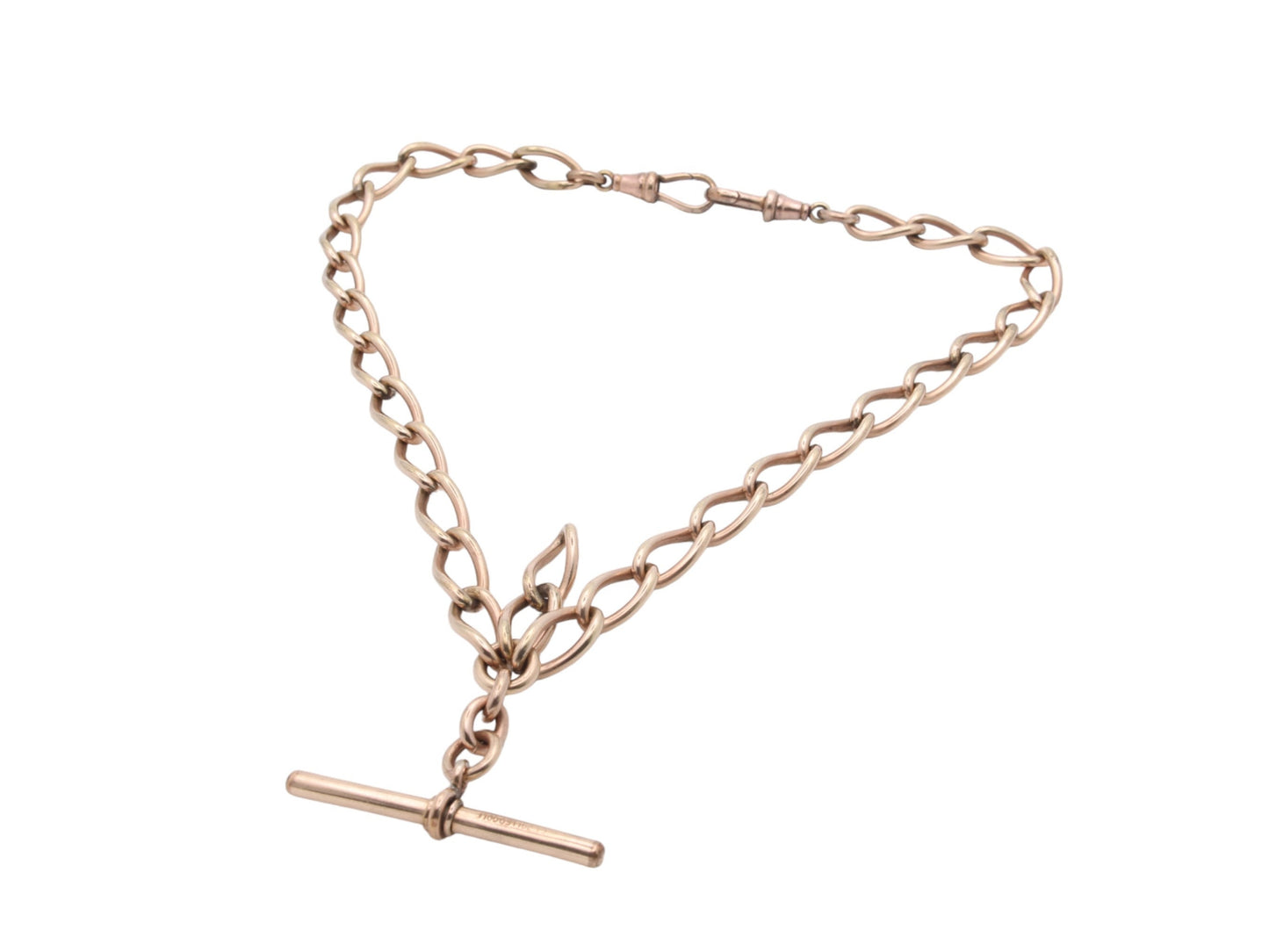 Antique 12ct Rolled Gold Double Albert Chain Necklace