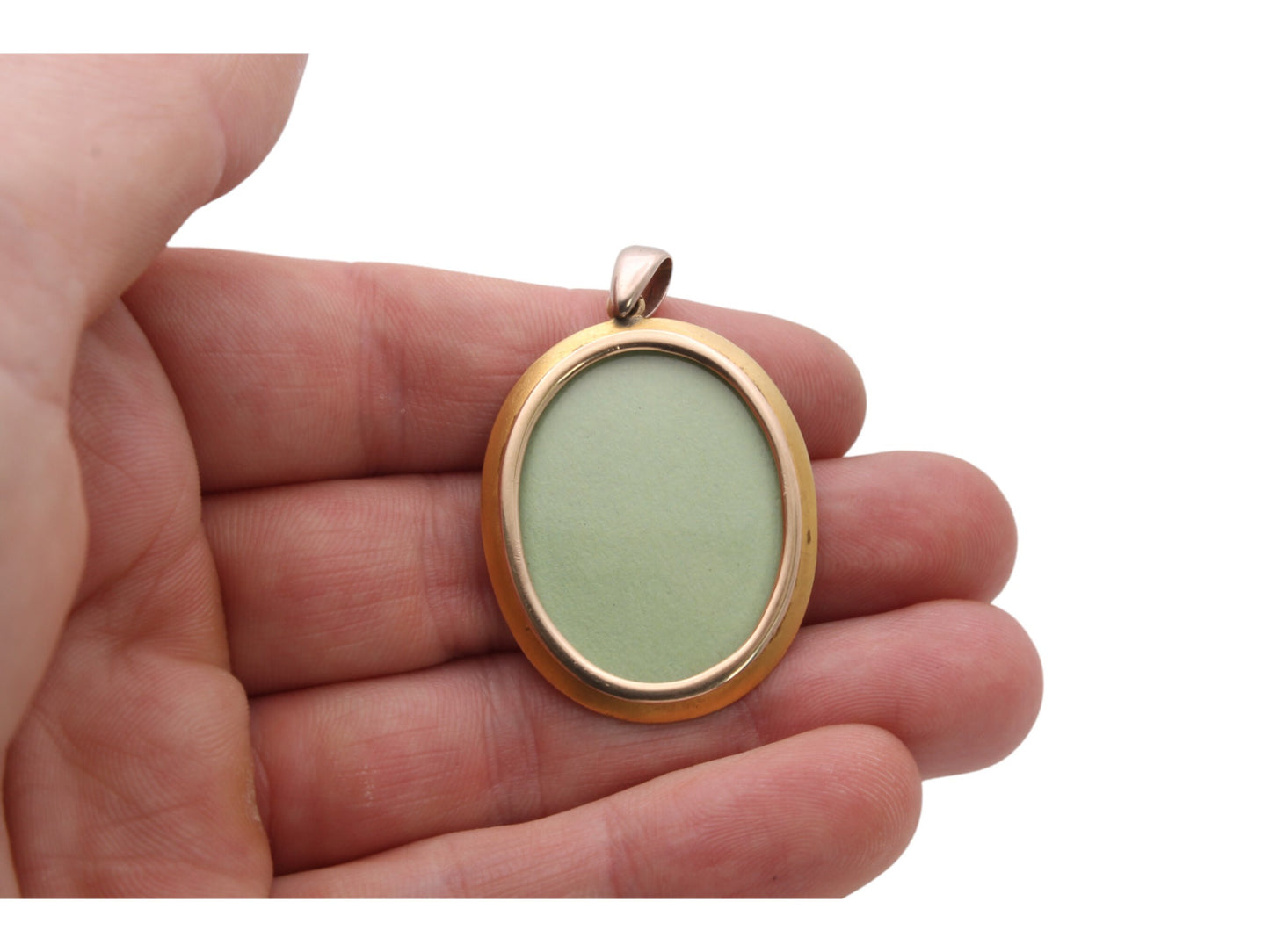 Antique 18ct Gold Old Cut Diamond Locket Pendant, 13g