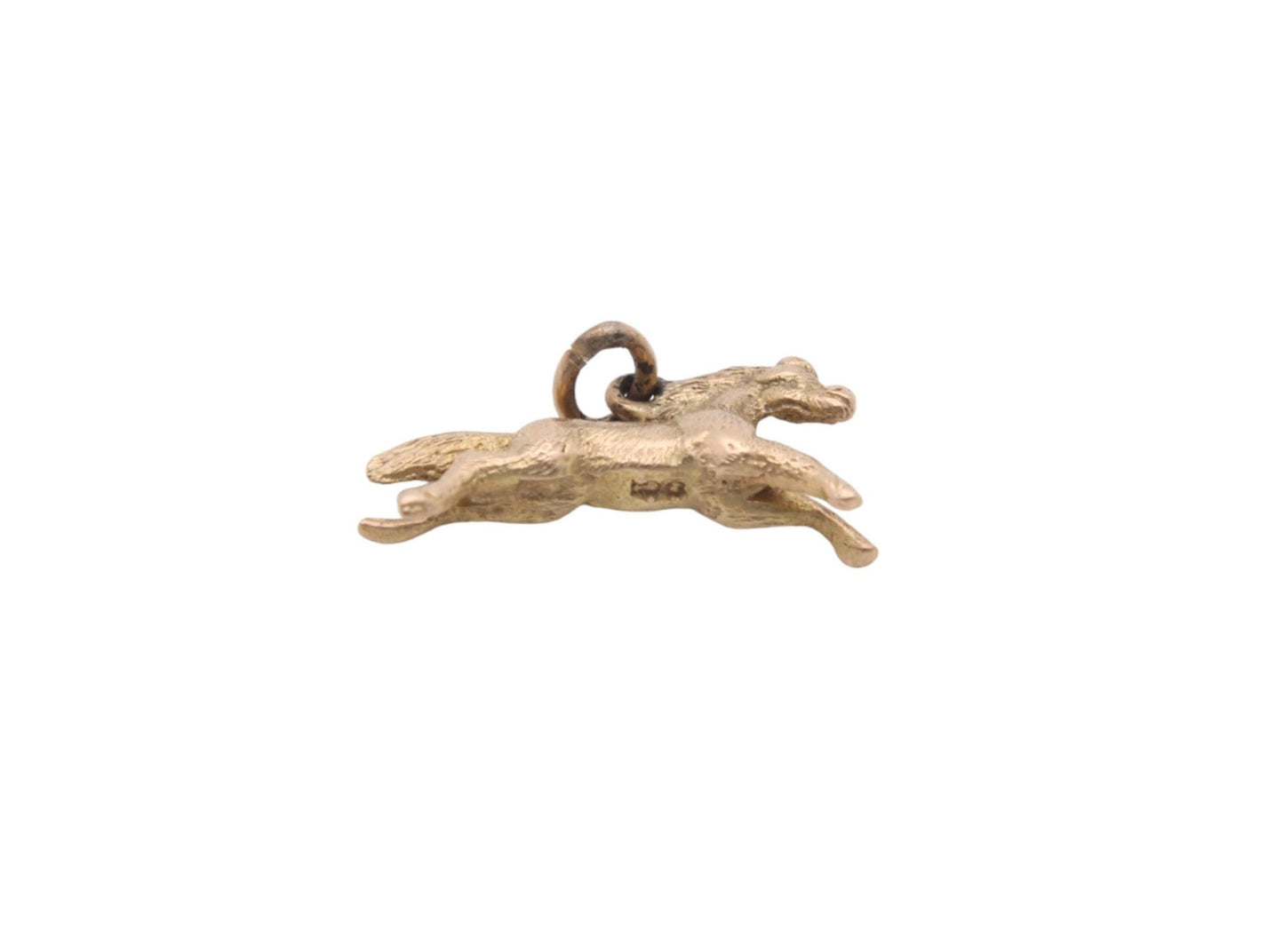 Antique 9ct Gold Horse Charm Pendant