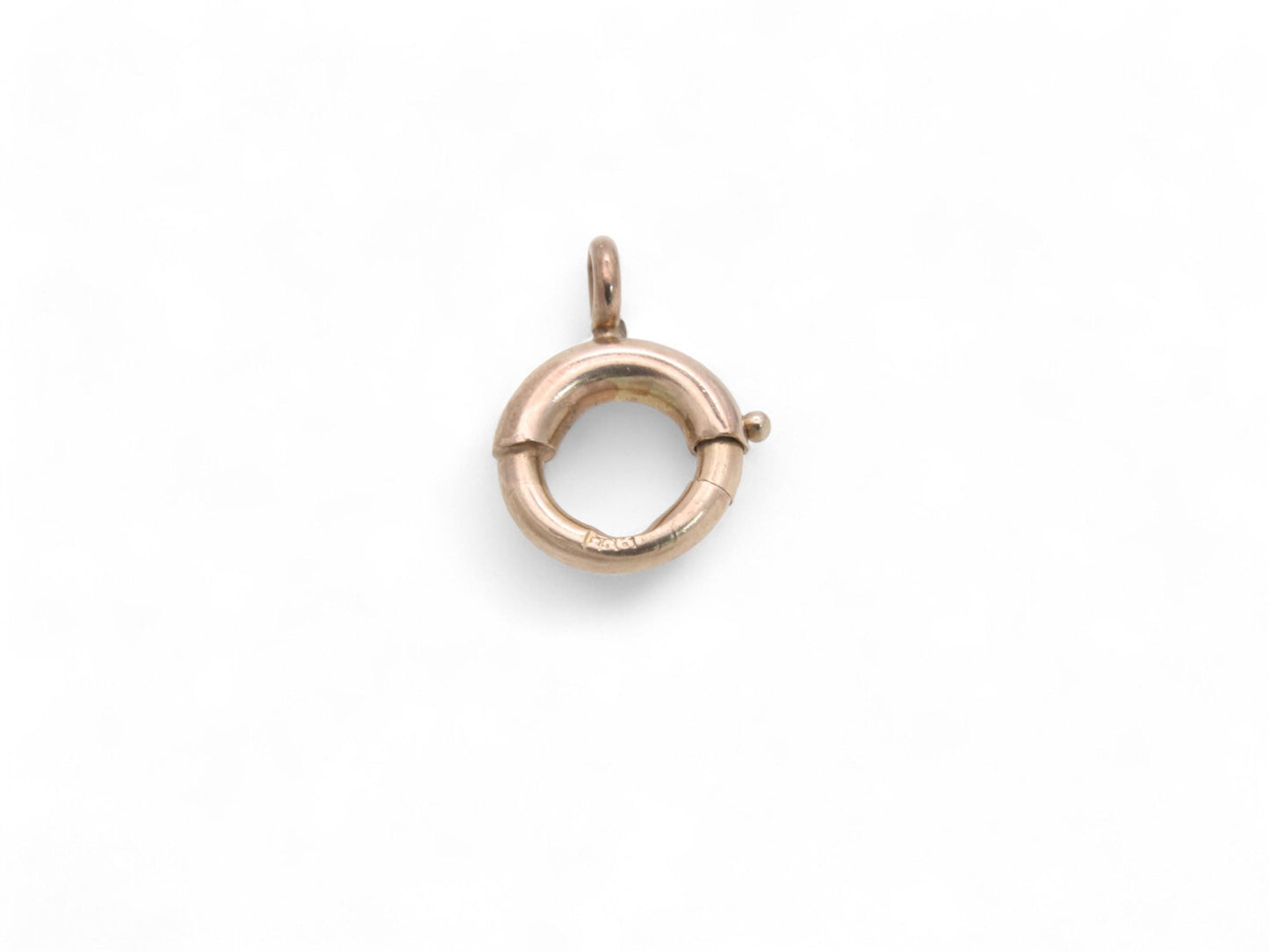 Antique 9ct Gold Bolt Clasp, Spring Jump Ring