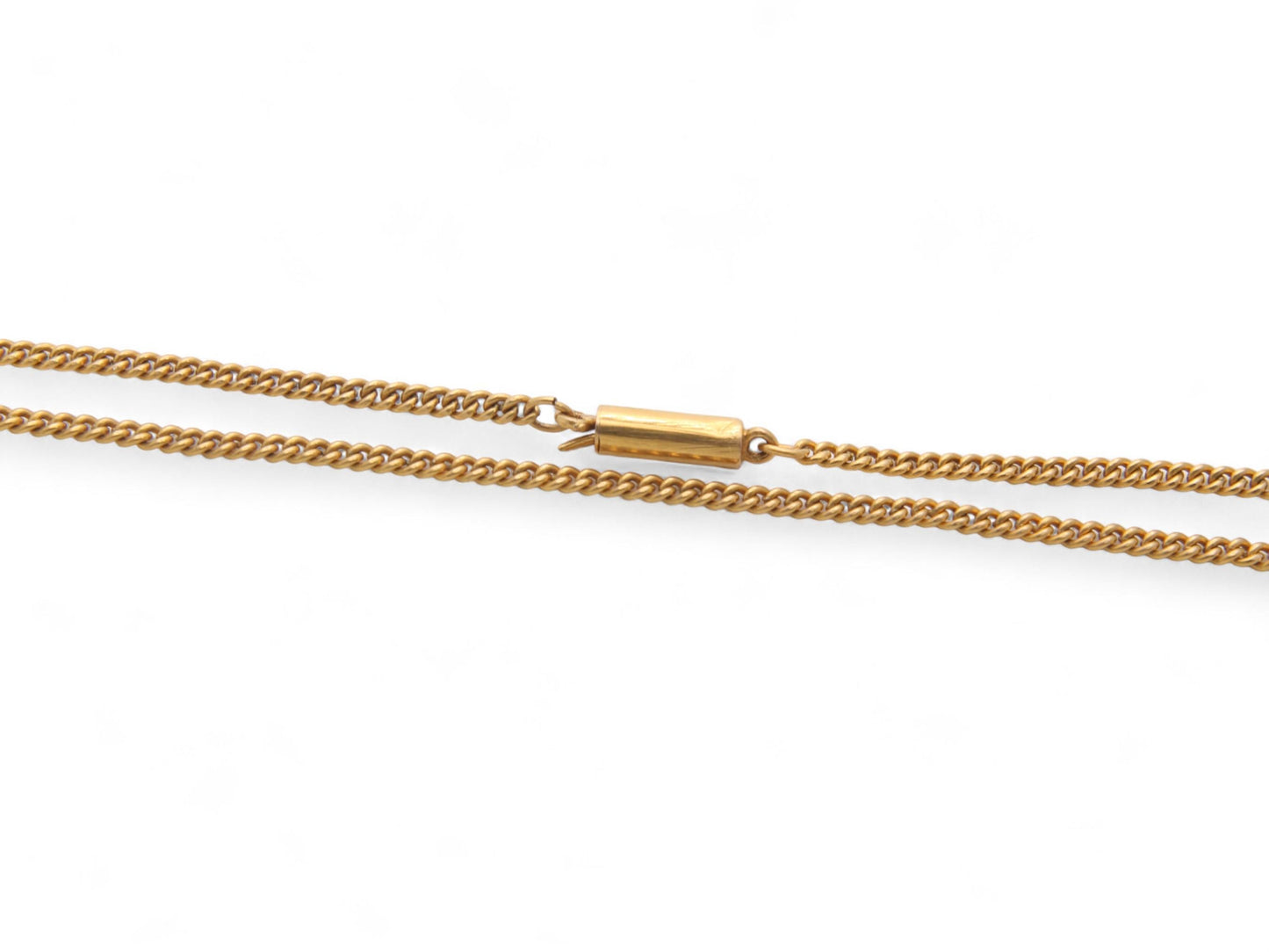 Antique 9ct Yellow Gold Curb Link Necklace