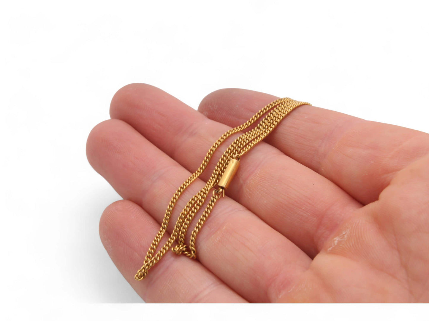 Antique 9ct Yellow Gold Curb Link Necklace