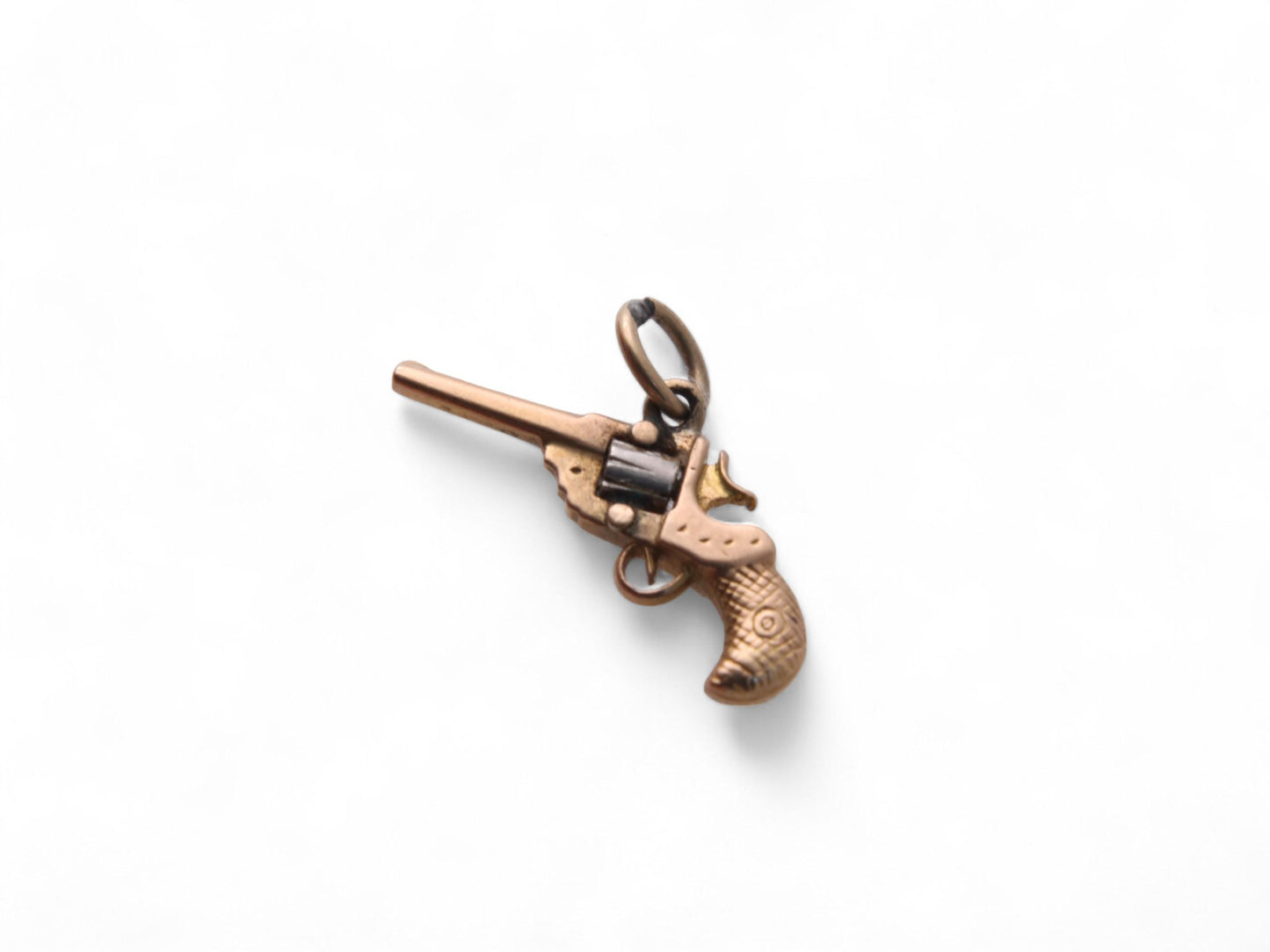 Antique 9ct Gold Revolver Gun Charm