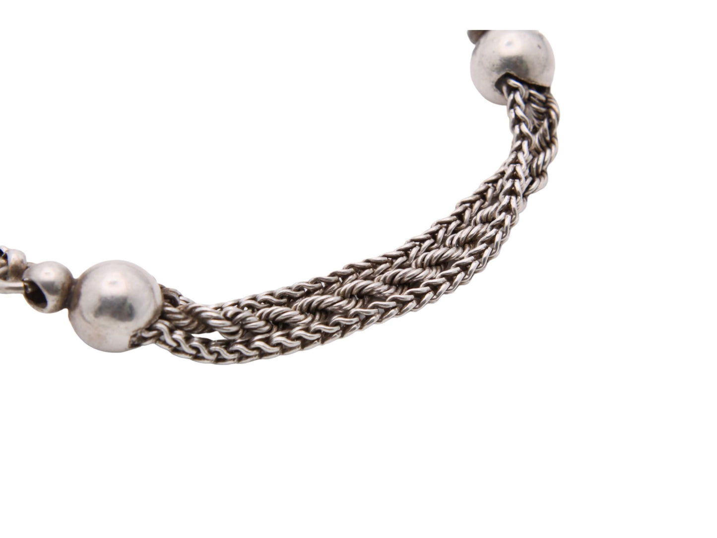 Antique Sterling Silver Albertina Bracelet & Tassel