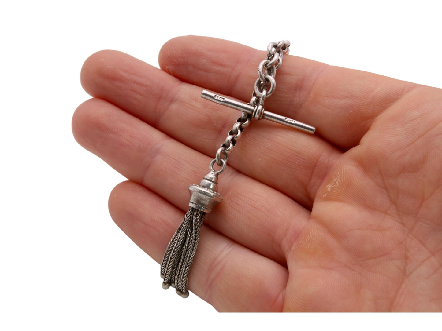 Antique Sterling Silver Albertina Bracelet & Tassel