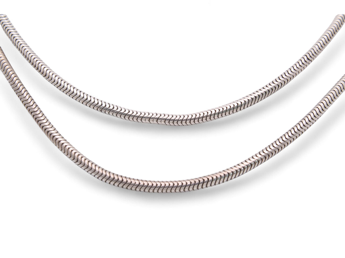 Antique Sterling Silver Long Guard Snake Link, 65g