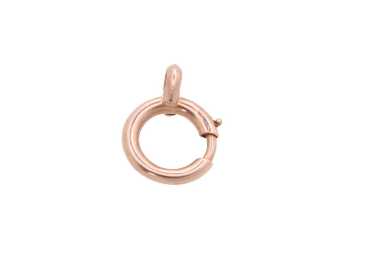 Antique 9ct Rose Gold Bolt Clasp, Spring Jump Ring