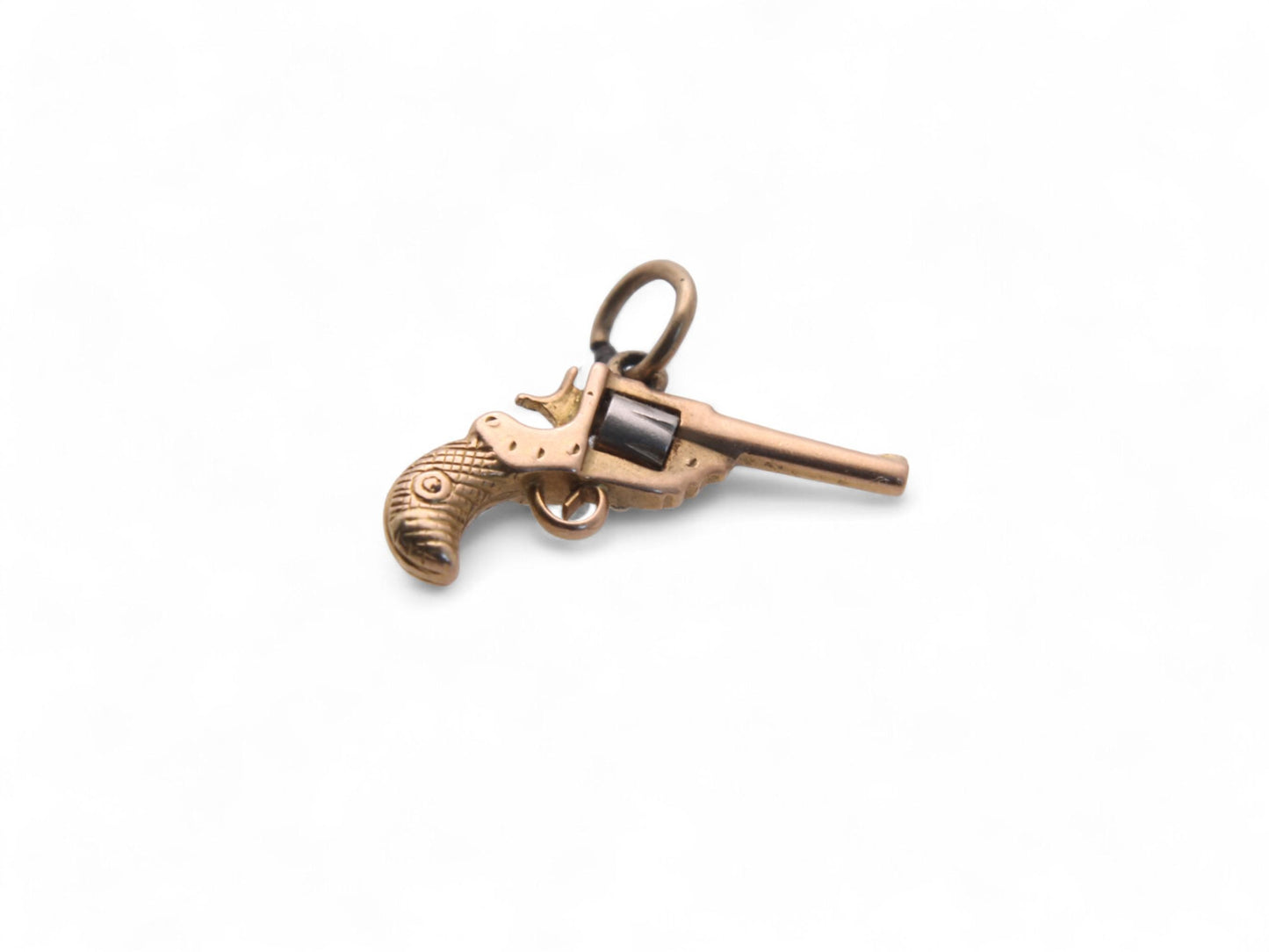Antique 9ct Gold Revolver Gun Charm