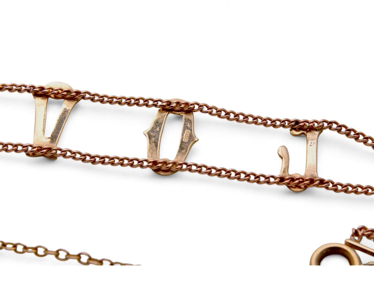 Vintage-9ct-Gold-I-Love-You-Bracelet,-7.25"