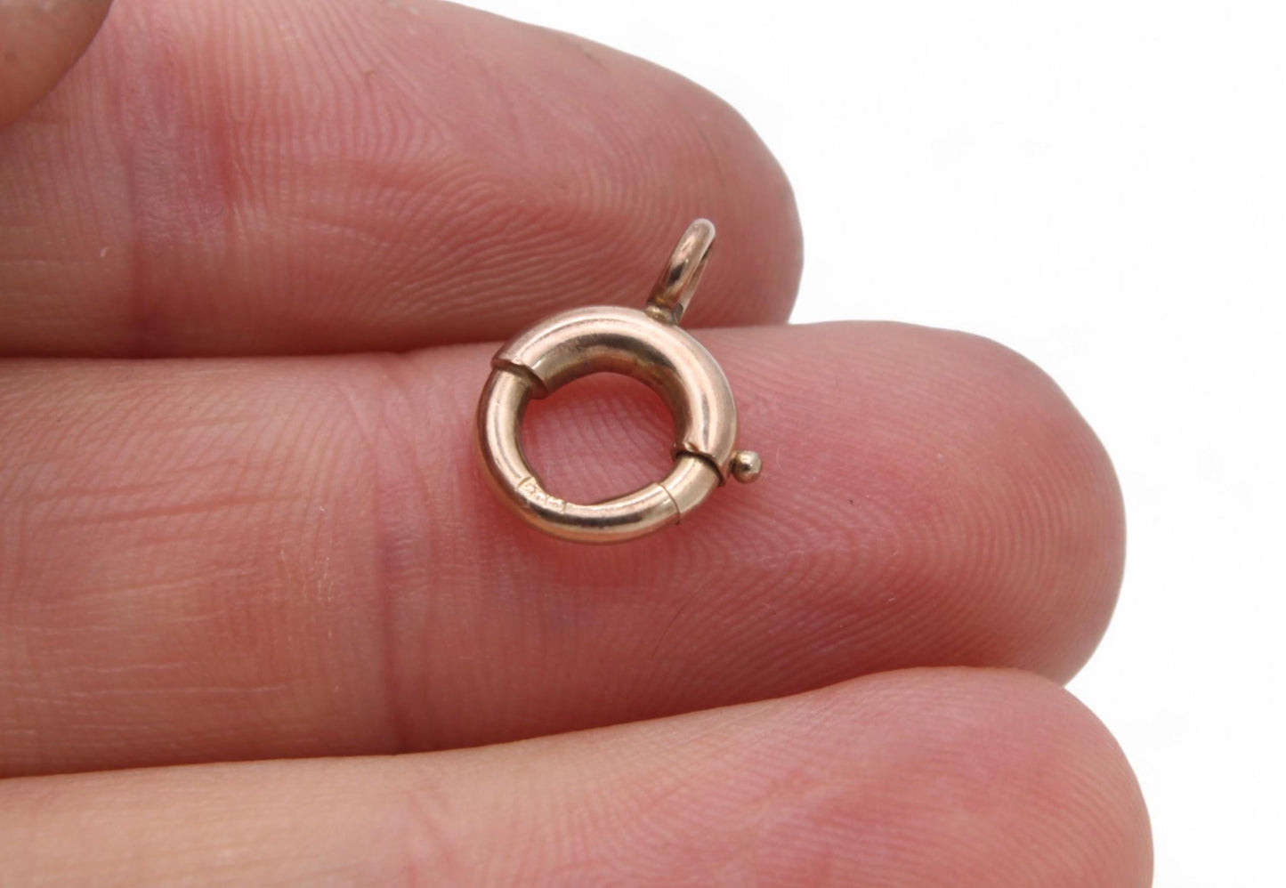 Antique 9ct Gold Bolt Clasp, Spring Jump Ring