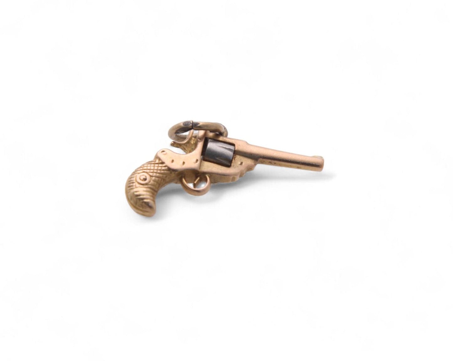 Antique 9ct Gold Revolver Gun Charm